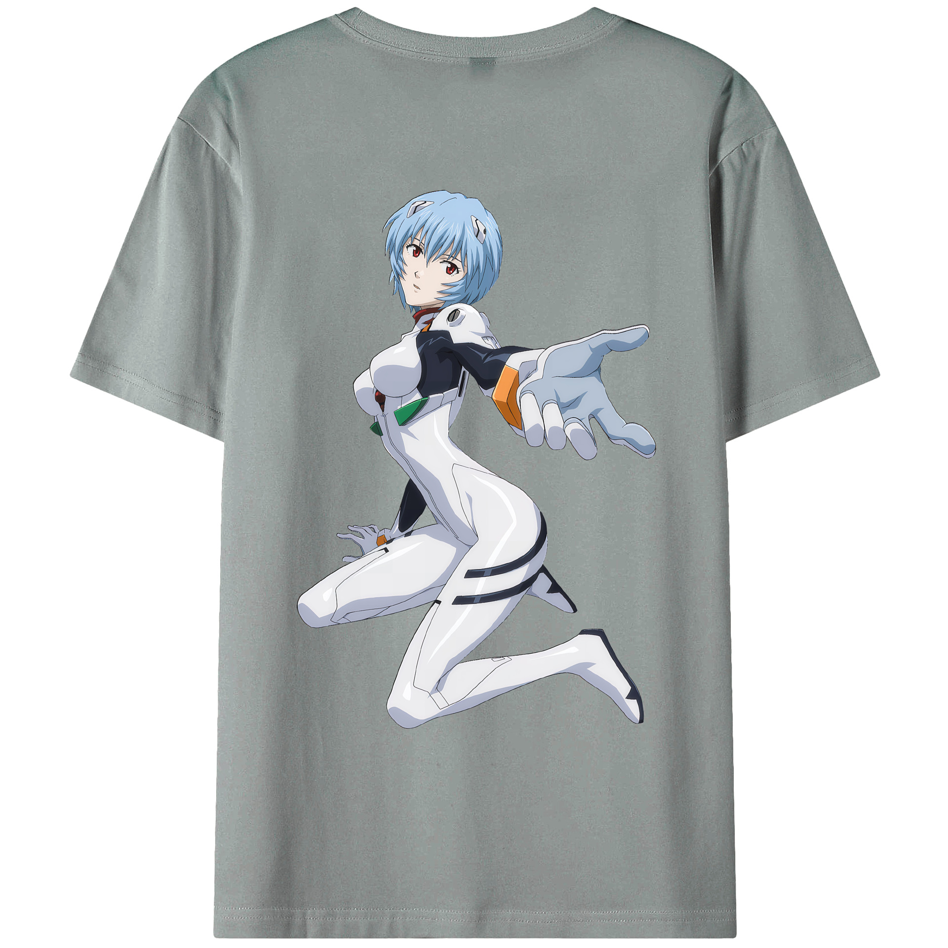 （画像用） EVA 新世紀エヴァンゲリオン 綿100％ メンズ半袖Tシャツ（バックプリント） 通気性